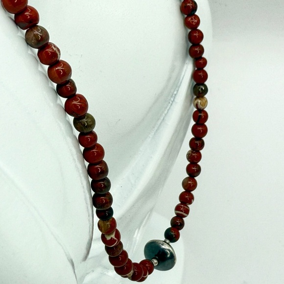 Jewelry - NWT Jasper and Sterling Silver Navajo-Style Beaded Necklace – Artisan Southwest